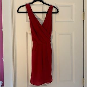 Tobi red cross back dress